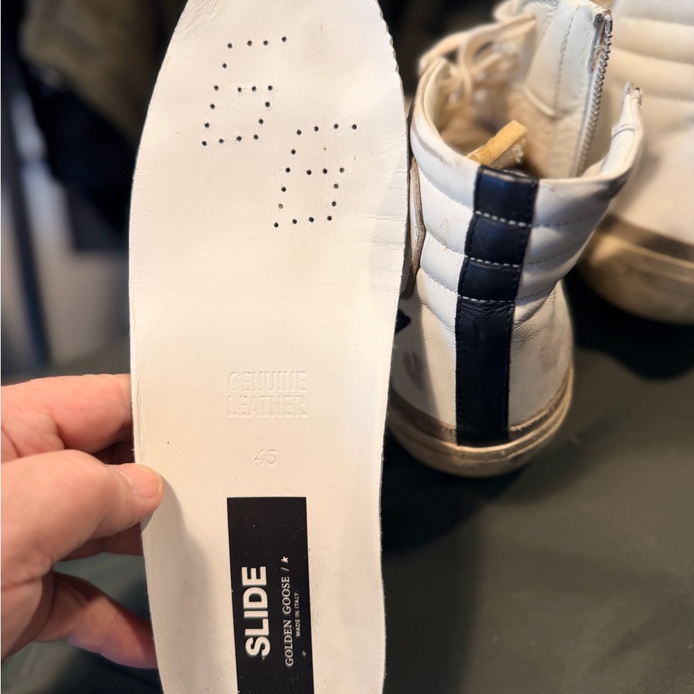 Golden Goose White and Beige Men's Sneakers - Picture 8 of 13